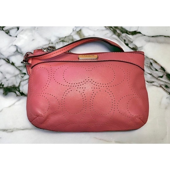 Coach F47330 Perforated Medium Leather Wristlet - Picture 2 of 7